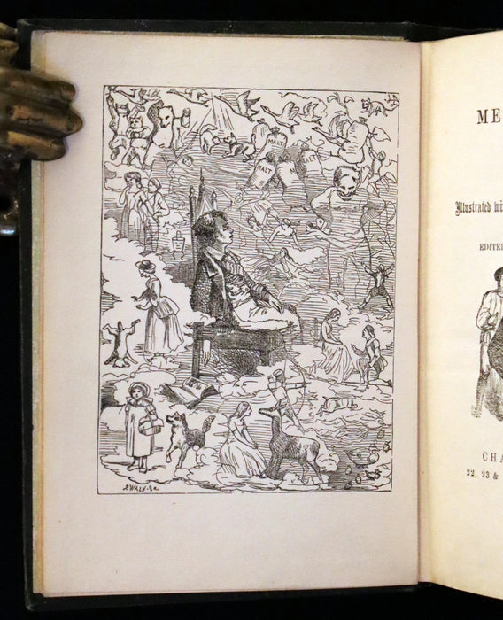 1880 Rare Victorian Book - Forty Favorite Fairy Tales, Merry Tales for Little Folk Illustrated.