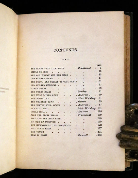 1880 Rare Victorian Book - Forty Favorite Fairy Tales, Merry Tales for Little Folk Illustrated.