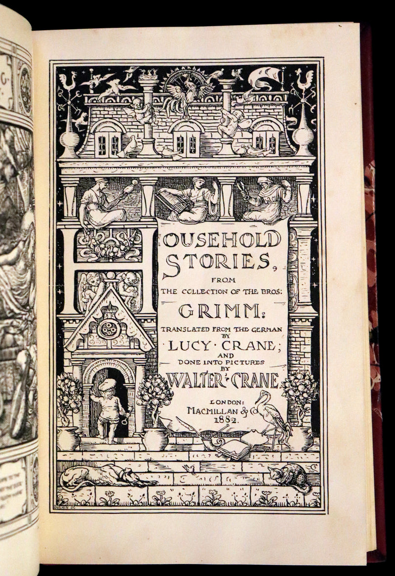 1882 Rare First Edition - Brothers Grimm's FAIRY TALES illustrated by Walter Crane.