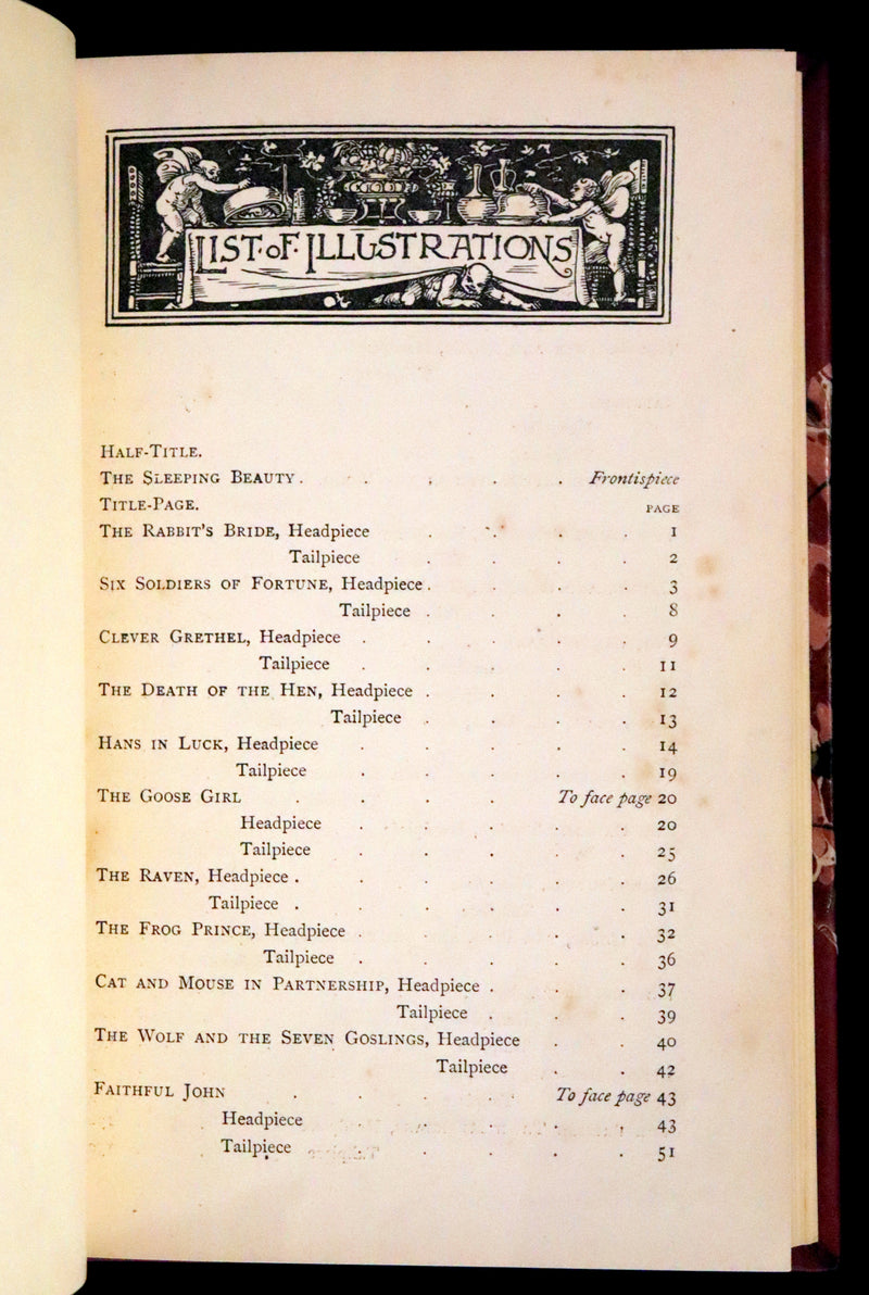 1882 Rare First Edition - Brothers Grimm's FAIRY TALES illustrated by Walter Crane.