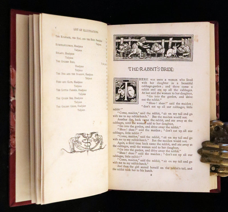 1882 Rare First Edition - Brothers Grimm's FAIRY TALES illustrated by Walter Crane.