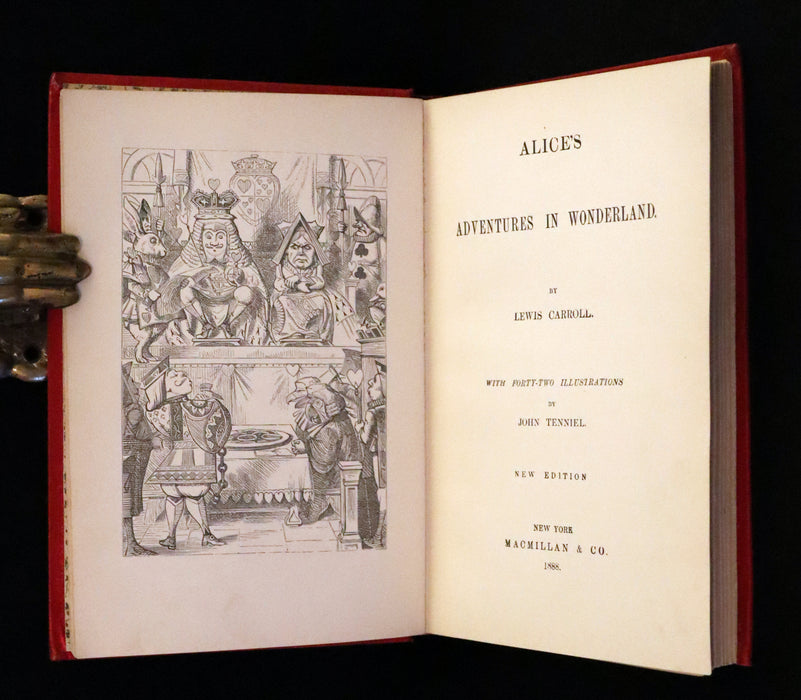 1888 Scarce early edition - Alice's Adventures in Wonderland by Lewis Carroll.