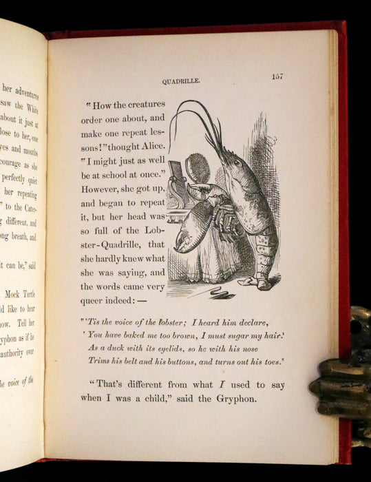 1888 Scarce early edition - Alice's Adventures in Wonderland by Lewis Carroll.