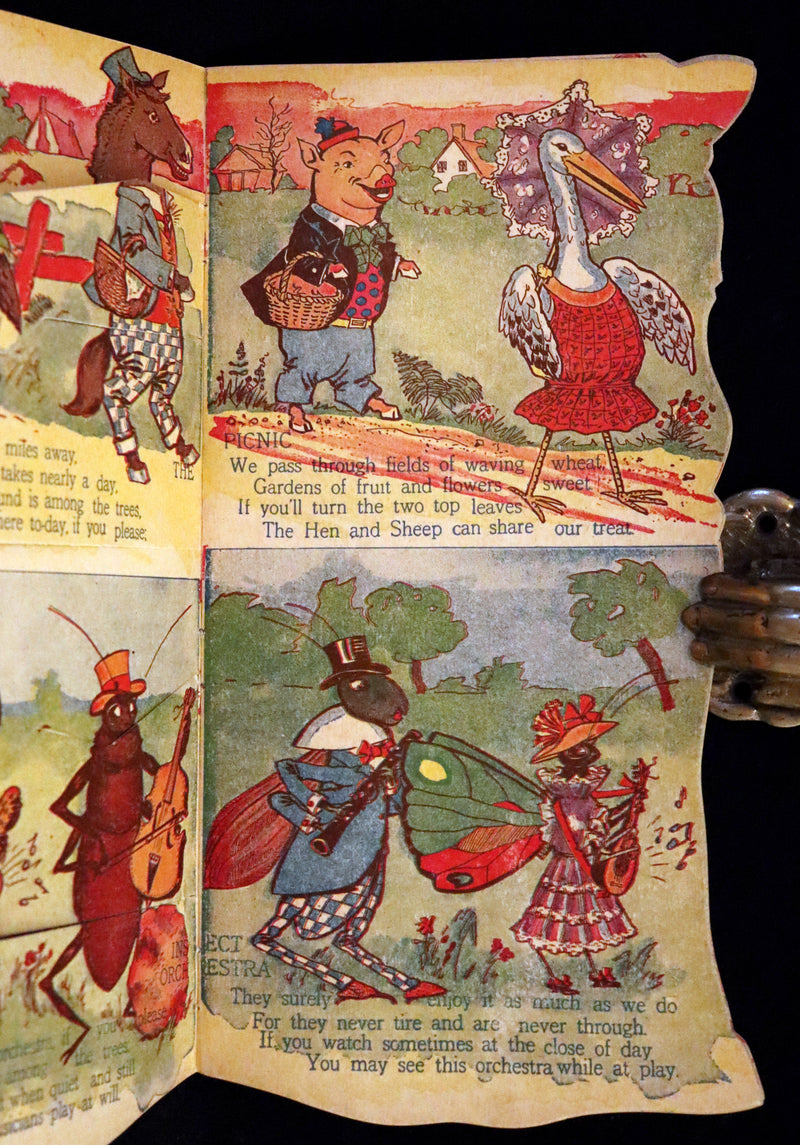 1914 Rare Book - Moving Picture Animals with 120 Different Animals and Birds by R. H. Garman.