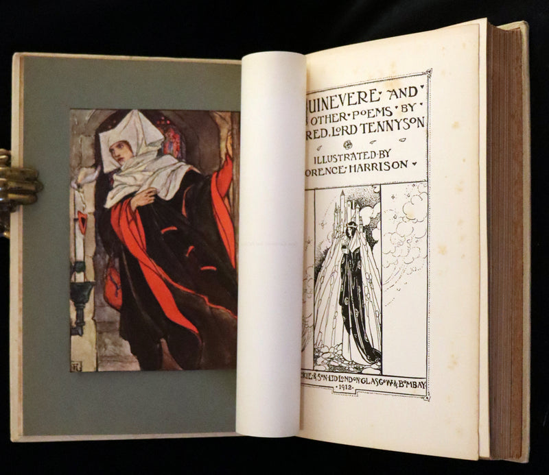 1912 Rare First Edition - Tennyson's Guinevere Illustrated by Pre-Raphaelite Florence Harrison.