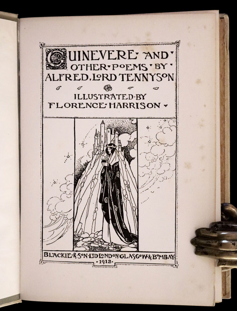 1912 Rare First Edition - Tennyson's Guinevere Illustrated by Pre-Raphaelite Florence Harrison.