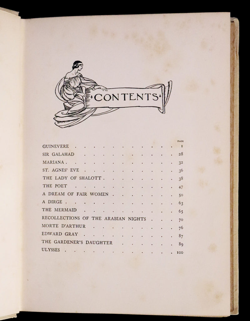 1912 Rare First Edition - Tennyson's Guinevere Illustrated by Pre-Raphaelite Florence Harrison.