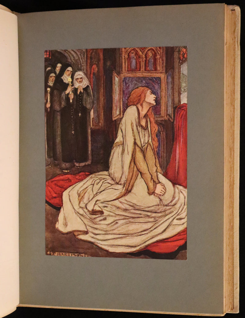 1912 Rare First Edition - Tennyson's Guinevere Illustrated by Pre-Raphaelite Florence Harrison.