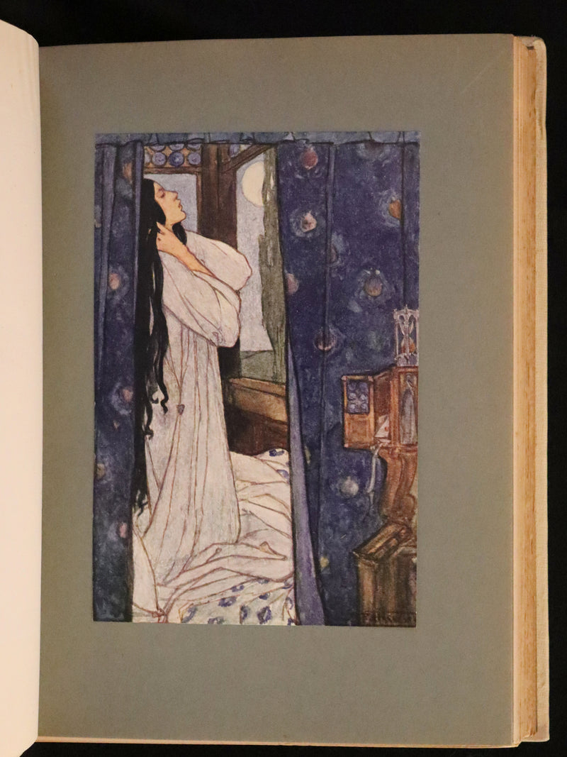 1912 Rare First Edition - Tennyson's Guinevere Illustrated by Pre-Raphaelite Florence Harrison.