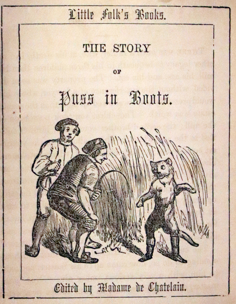 1840 Scarce Book - Little Folk Fairy Tales, Puss in Boots, The White Cat, The Ugly Little Duck, ... Illustrated.
