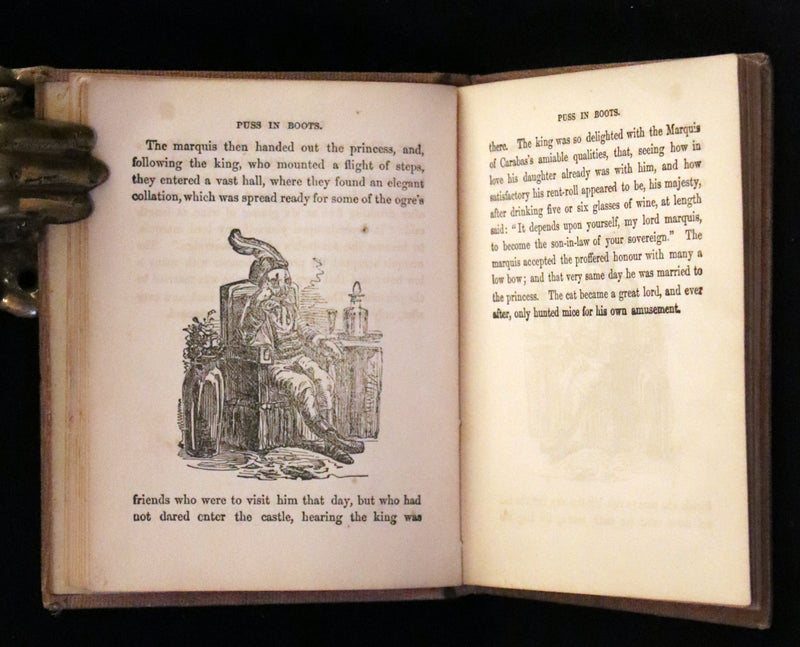 1840 Scarce Book - Little Folk Fairy Tales, Puss in Boots, The White Cat, The Ugly Little Duck, ... Illustrated.