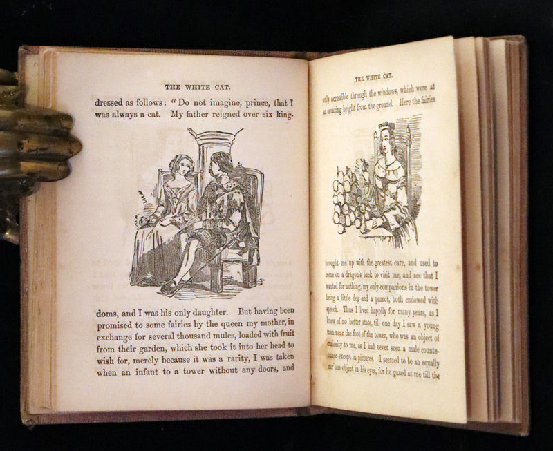 1840 Scarce Book - Little Folk Fairy Tales, Puss in Boots, The White Cat, The Ugly Little Duck, ... Illustrated.