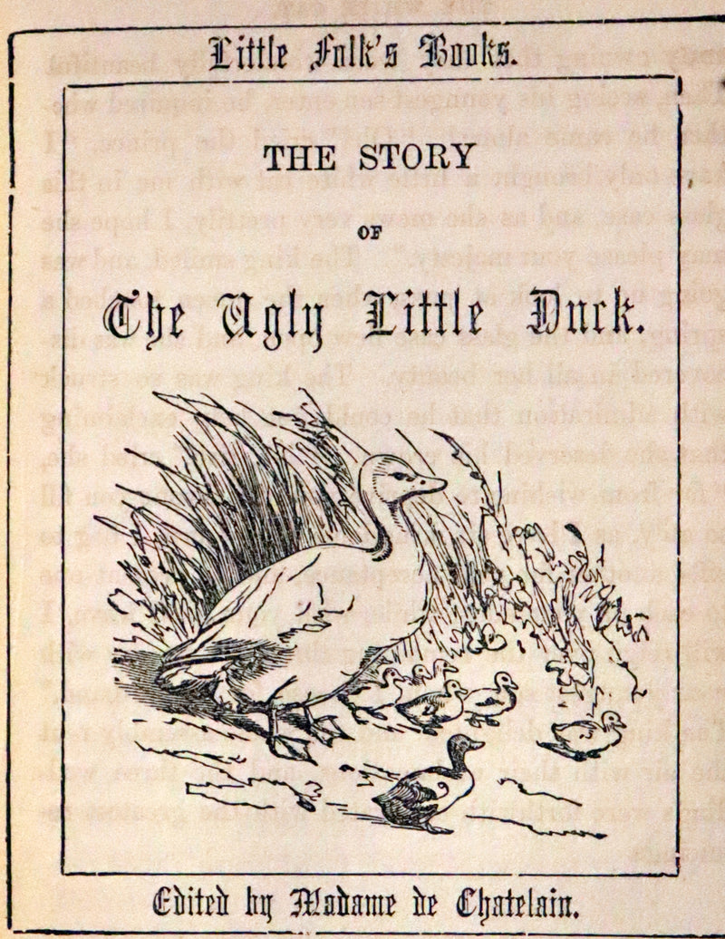 1840 Scarce Book - Little Folk Fairy Tales, Puss in Boots, The White Cat, The Ugly Little Duck, ... Illustrated.