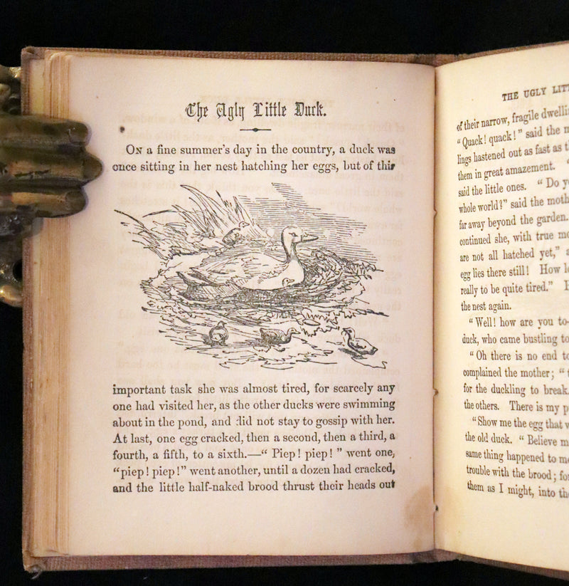1840 Scarce Book - Little Folk Fairy Tales, Puss in Boots, The White Cat, The Ugly Little Duck, ... Illustrated.
