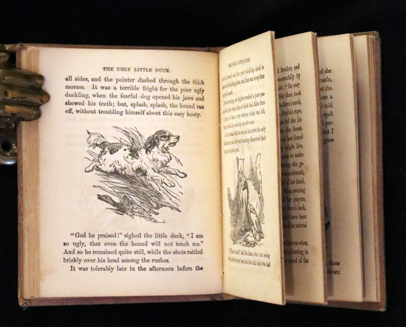 1840 Scarce Book - Little Folk Fairy Tales, Puss in Boots, The White Cat, The Ugly Little Duck, ... Illustrated.