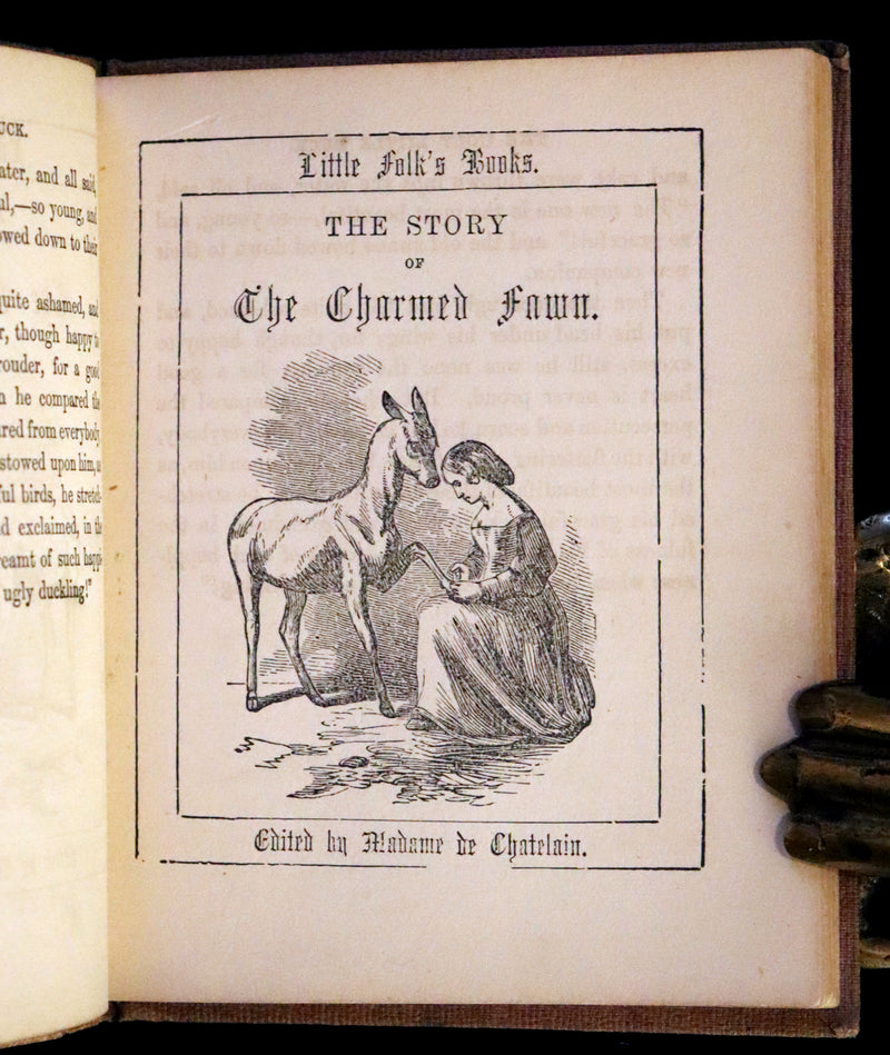1840 Scarce Book - Little Folk Fairy Tales, Puss in Boots, The White Cat, The Ugly Little Duck, ... Illustrated.