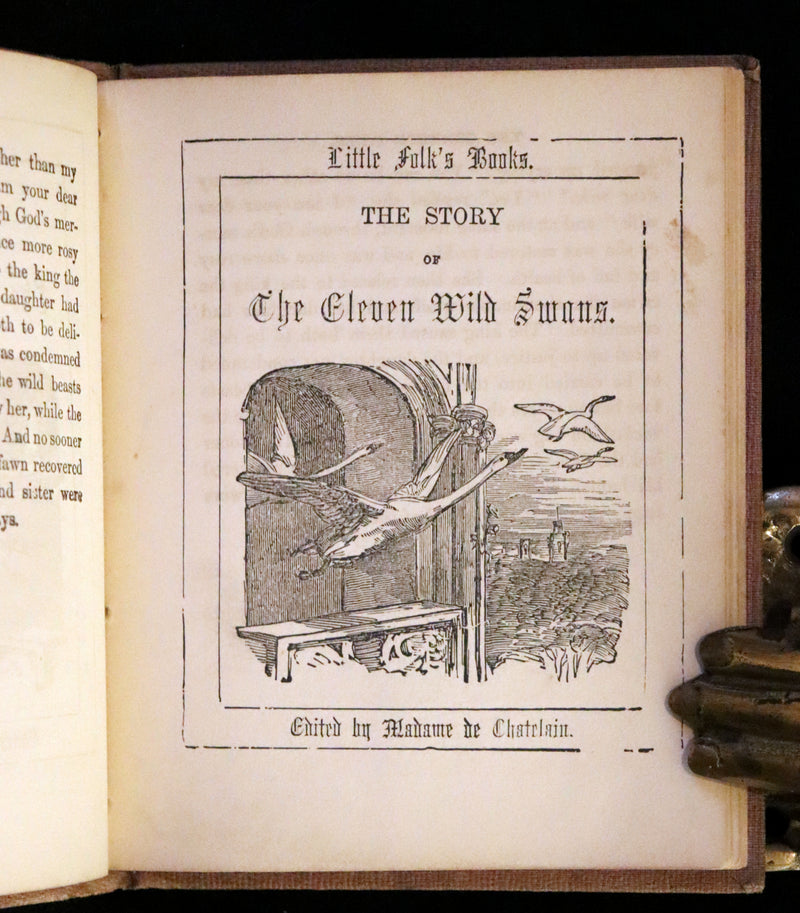 1840 Scarce Book - Little Folk Fairy Tales, Puss in Boots, The White Cat, The Ugly Little Duck, ... Illustrated.