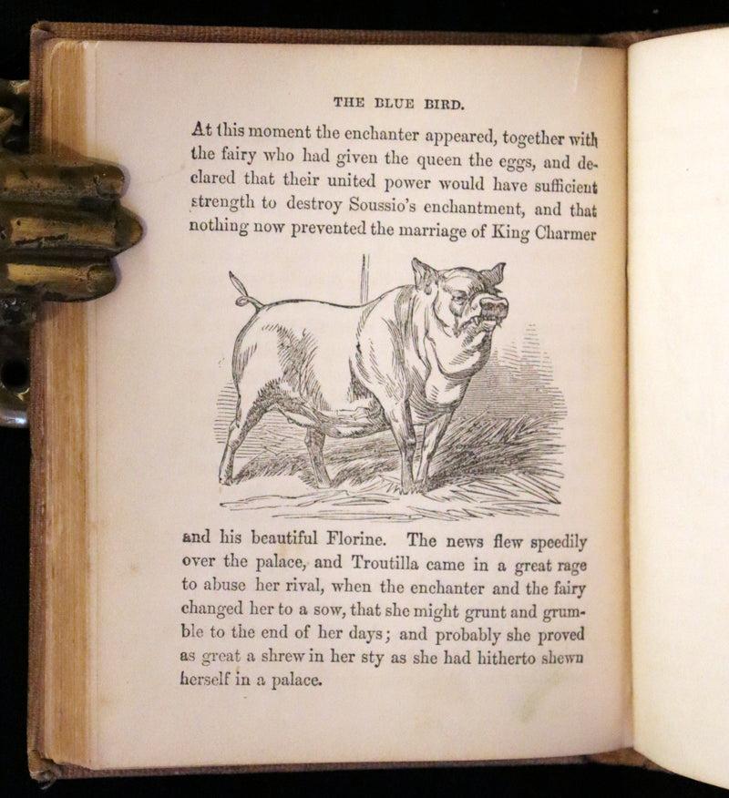 1840 Scarce Book - Little Folk Fairy Tales, Puss in Boots, The White Cat, The Ugly Little Duck, ... Illustrated.