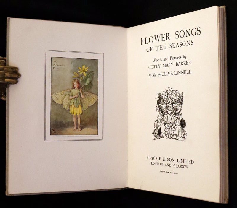 1930 First Edition - Flower Songs of the Seasons by Cicely Mary Barker with Music.