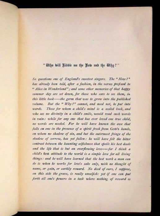 1886 Rare First Edition - Alice's Adventures Under Ground illustrated by Lewis Carroll. Alice's Adventures in Wonderland.