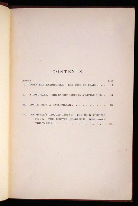 1886 Rare First Edition - Alice's Adventures Under Ground illustrated by Lewis Carroll. Alice's Adventures in Wonderland.