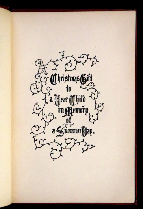 1886 Rare First Edition - Alice's Adventures Under Ground illustrated by Lewis Carroll. Alice's Adventures in Wonderland.