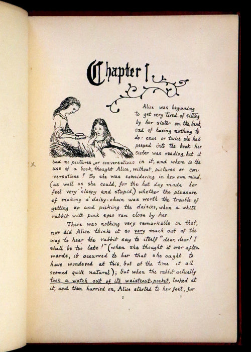 1886 Rare First Edition - Alice's Adventures Under Ground illustrated by Lewis Carroll. Alice's Adventures in Wonderland.