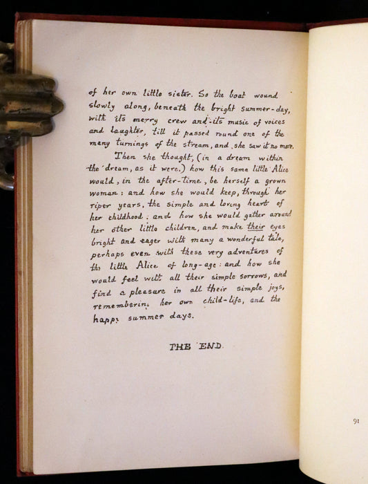 1886 Rare First Edition - Alice's Adventures Under Ground illustrated by Lewis Carroll. Alice's Adventures in Wonderland.