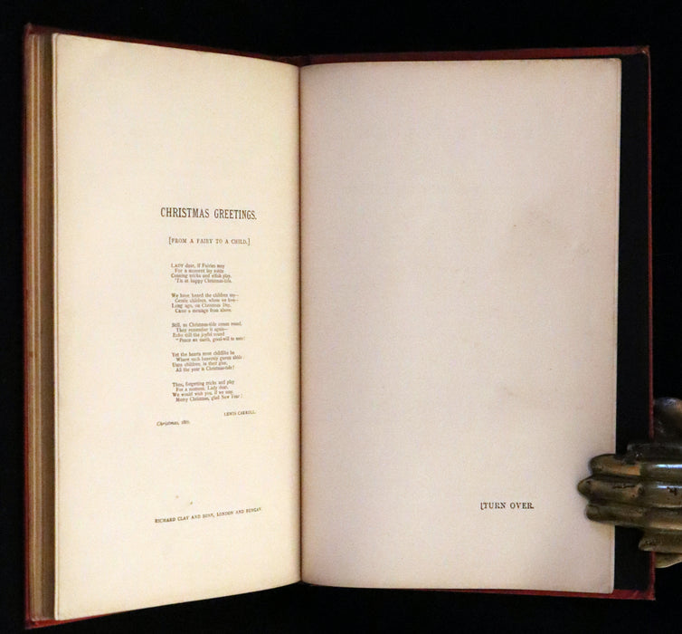 1886 Rare First Edition - Alice's Adventures Under Ground illustrated by Lewis Carroll. Alice's Adventures in Wonderland.