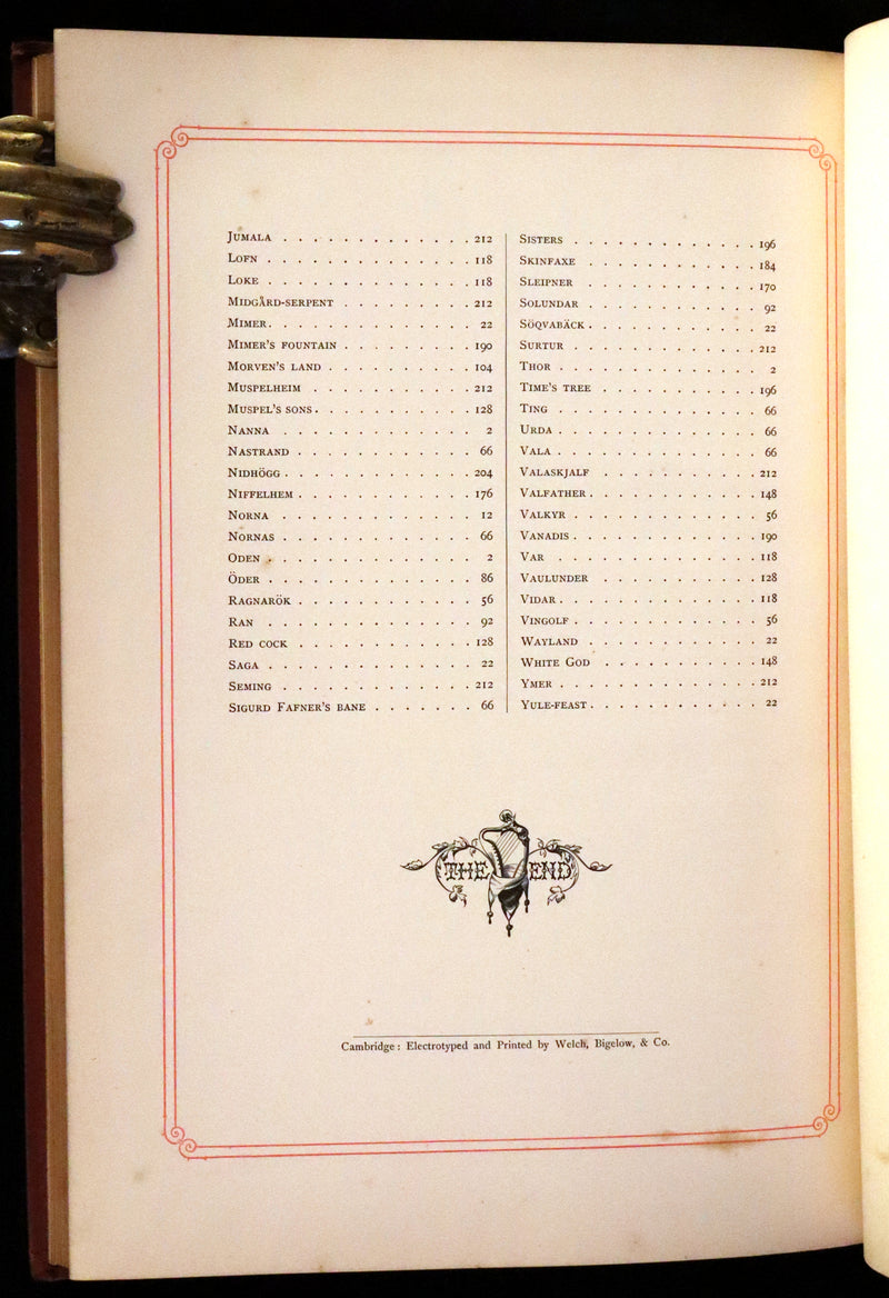 1878 Rare First English Edition - Frithiof's Saga, A Legend of Ancient Norway. Illustrated Viking Tales of the North.