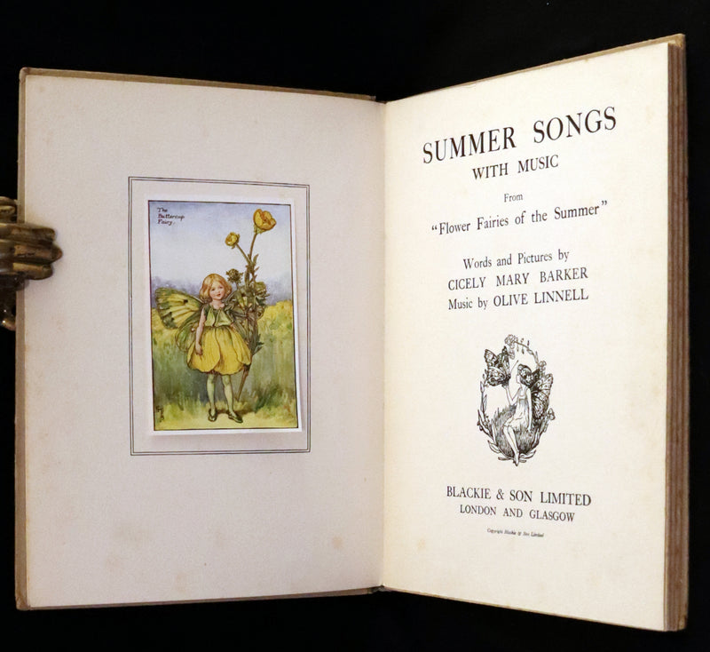 1926 First Edition - Flower Fairies of the Summer Songs with Music by Cicely Mary Barker.