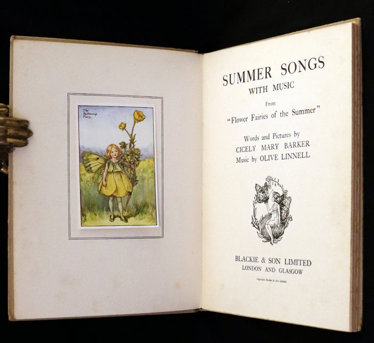 1926 First Edition - Flower Fairies of the Summer Songs with Music by Cicely Mary Barker.