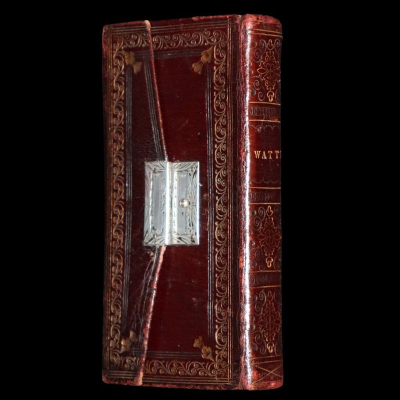 1821 Scarce Book with silver clasp - Psalms, Hymns, and Spiritual Songs by Isaac Watts.