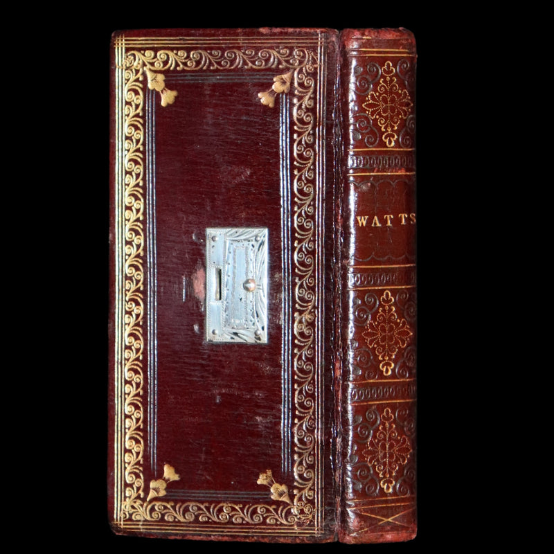 1821 Scarce Book with silver clasp - Psalms, Hymns, and Spiritual Songs by Isaac Watts.