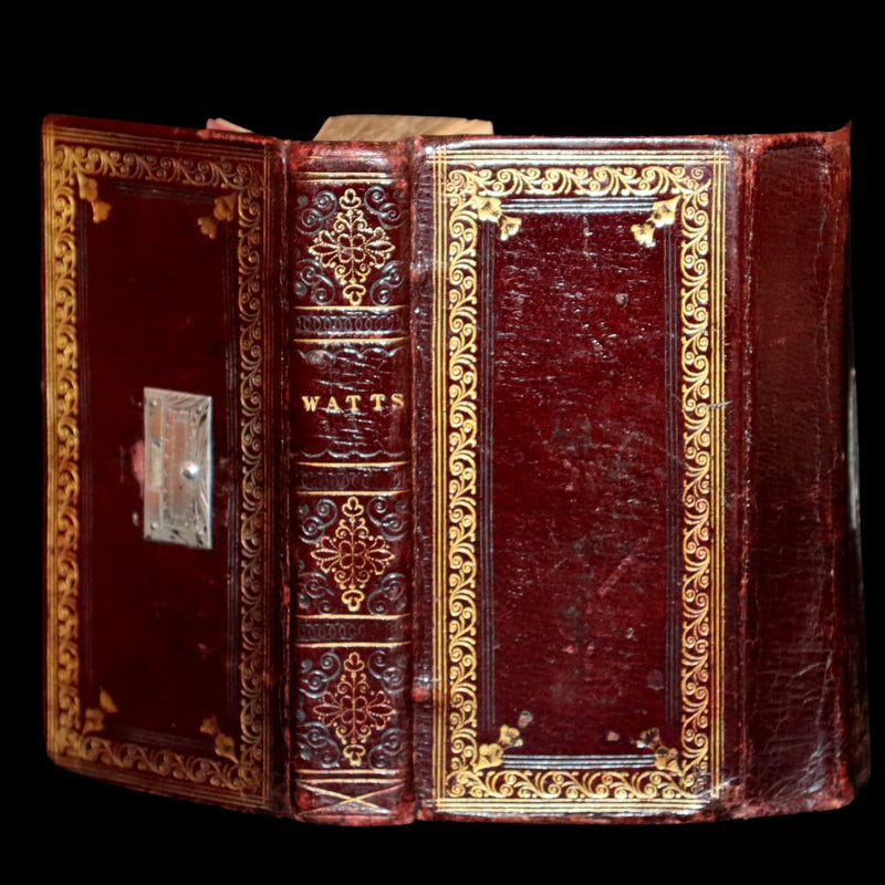 1821 Scarce Book with silver clasp - Psalms, Hymns, and Spiritual Songs by Isaac Watts.