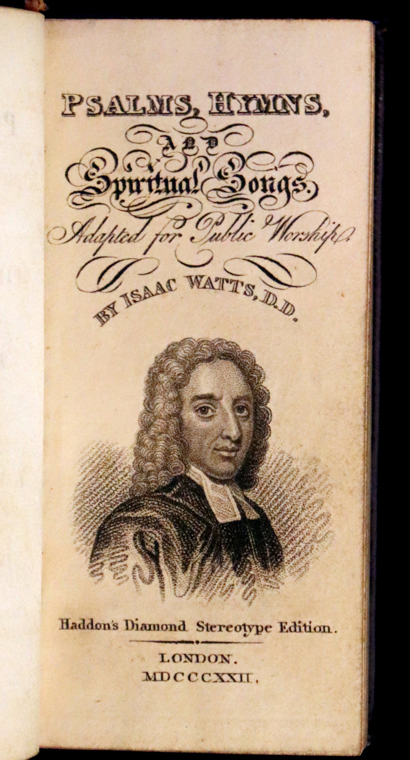 1821 Scarce Book with silver clasp - Psalms, Hymns, and Spiritual Songs by Isaac Watts.