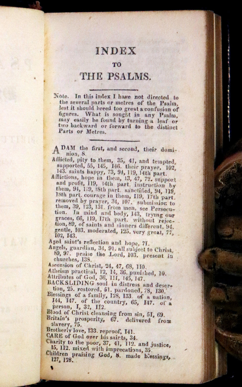 1821 Scarce Book with silver clasp - Psalms, Hymns, and Spiritual Songs by Isaac Watts.