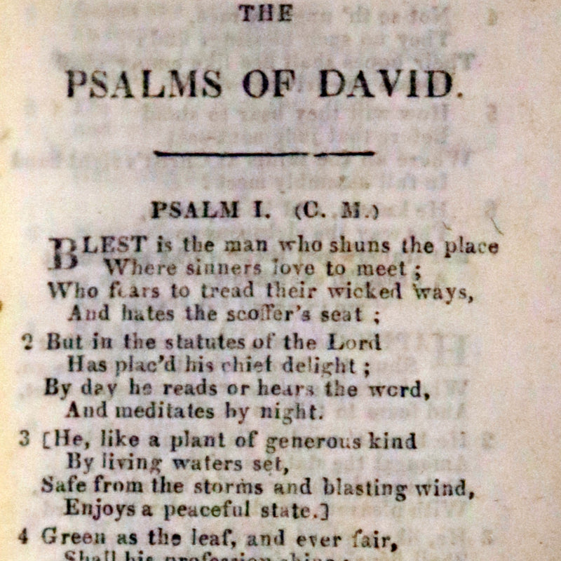 1821 Scarce Book with silver clasp - Psalms, Hymns, and Spiritual Songs by Isaac Watts.