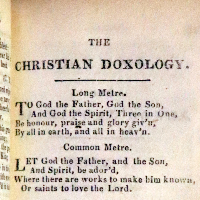 1821 Scarce Book with silver clasp - Psalms, Hymns, and Spiritual Songs by Isaac Watts.