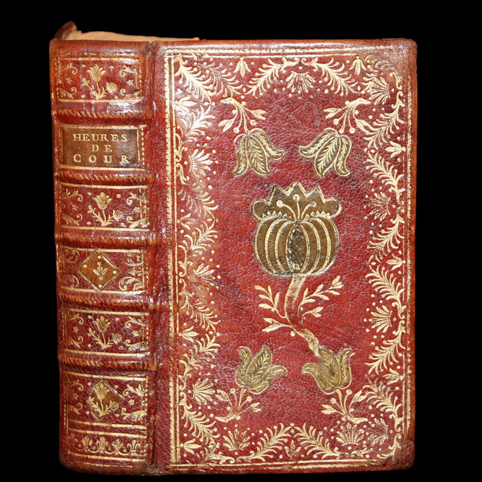 1753 Scarce French Latin Book in an Exquisite Binding - New Hours Dedicated to Madame the Princesse.