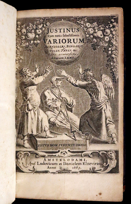 1669 Rare Latin Book - Justin's History of the Kings of Macedonia - Justinus' Historiae Philippicae of Trogus Pompeius.