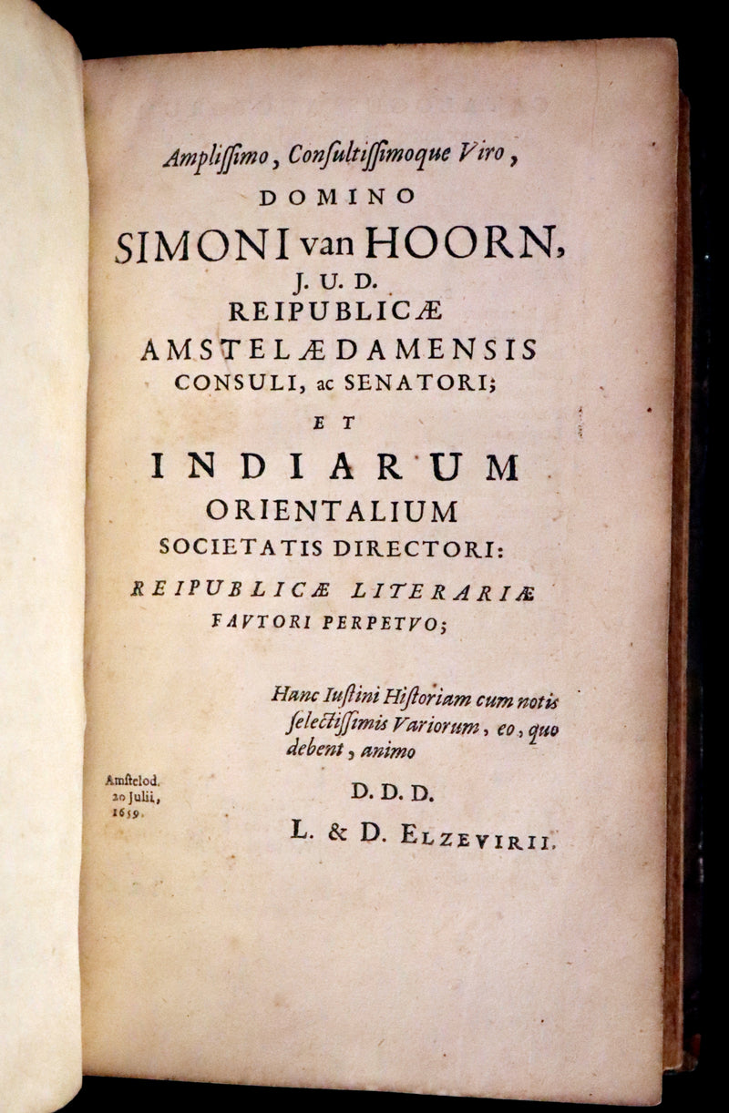 1669 Rare Latin Book - Justin's History of the Kings of Macedonia - Justinus' Historiae Philippicae of Trogus Pompeius.