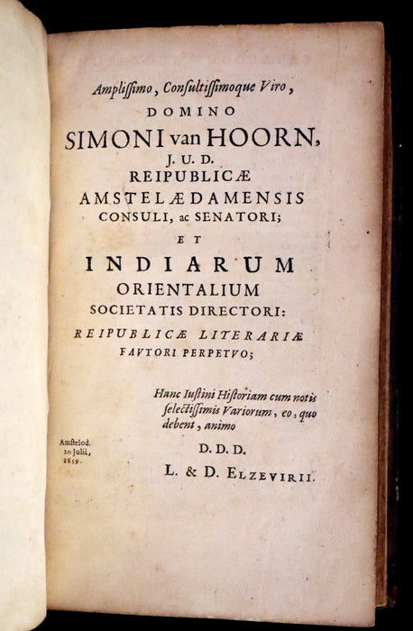 1669 Rare Latin Book - Justin's History of the Kings of Macedonia - Justinus' Historiae Philippicae of Trogus Pompeius.