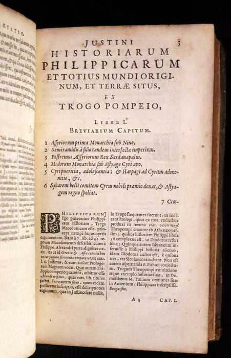 1669 Rare Latin Book - Justin's History of the Kings of Macedonia - Justinus' Historiae Philippicae of Trogus Pompeius.