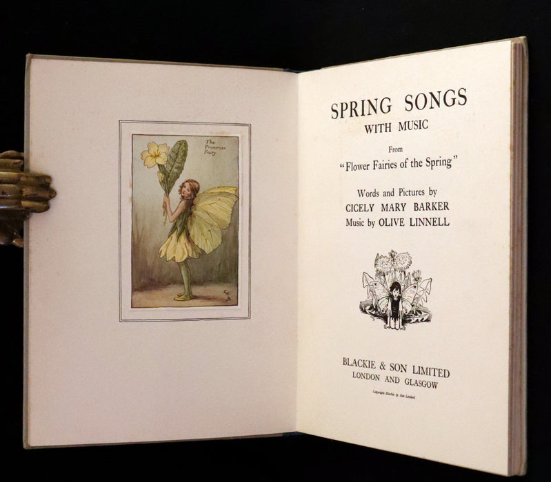 1926 First Edition - Flower Fairies of the Spring Songs with Music by Cicely Mary Barker.