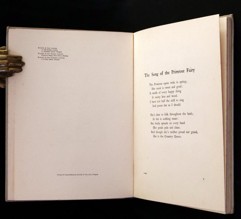 1926 First Edition - Flower Fairies of the Spring Songs with Music by Cicely Mary Barker.