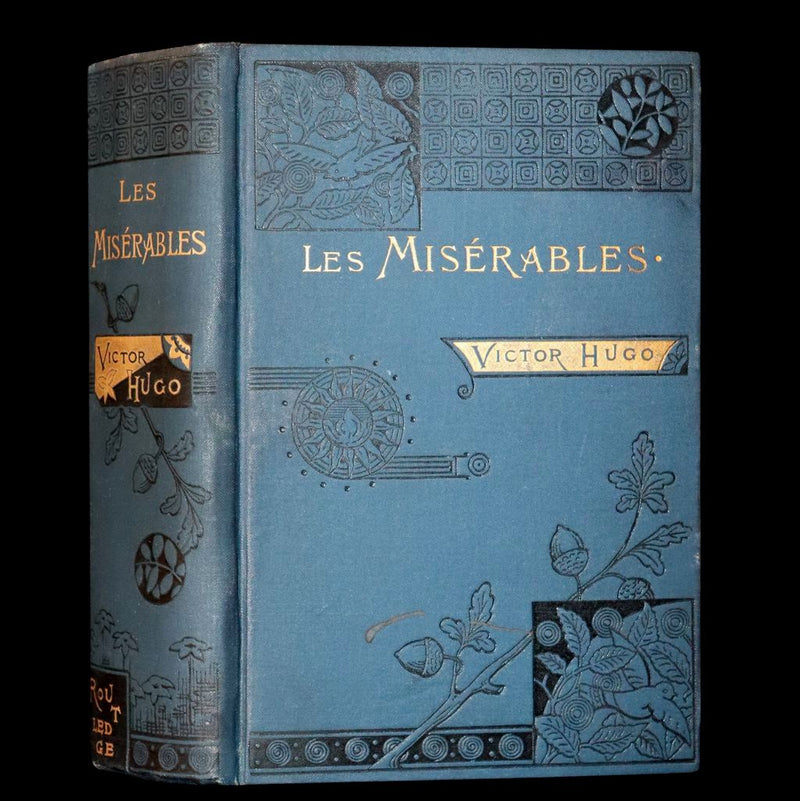 1890 Rare Victorian Book - Les Miserables by Victor Hugo. Illustrated.
