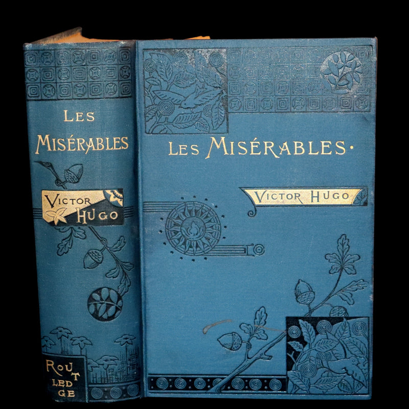 1890 Rare Victorian Book - Les Miserables by Victor Hugo. Illustrated.
