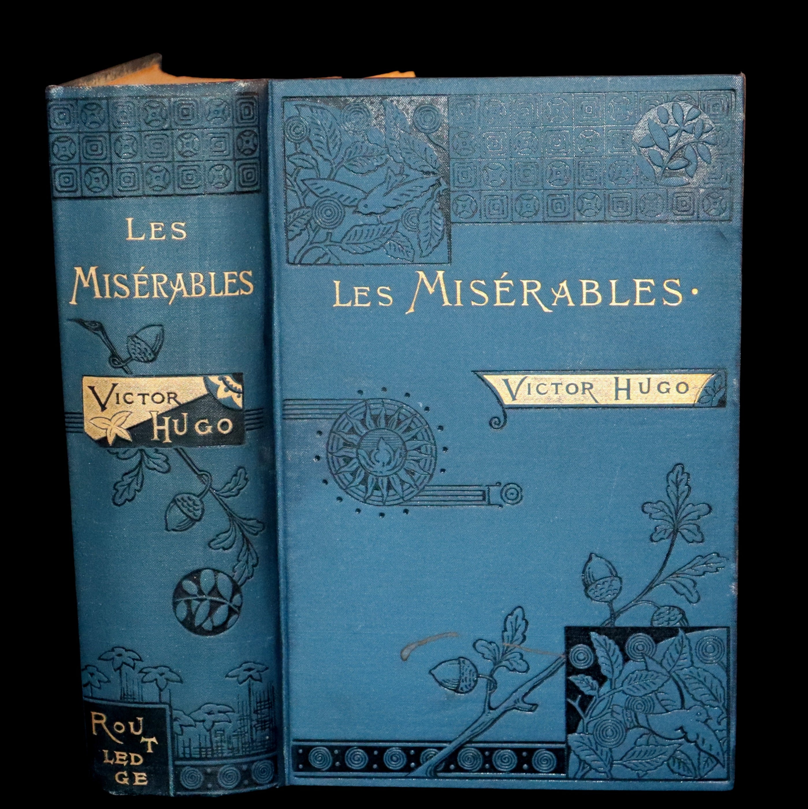 1890 Rare Victorian Book - Les Miserables by Victor Hugo. Illustrated ...