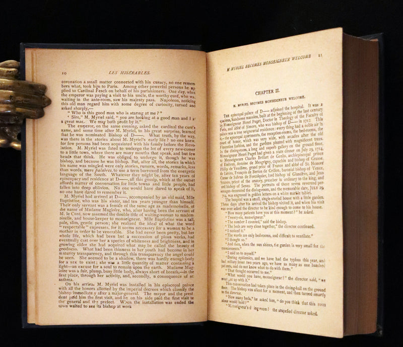1890 Rare Victorian Book - Les Miserables by Victor Hugo. Illustrated.